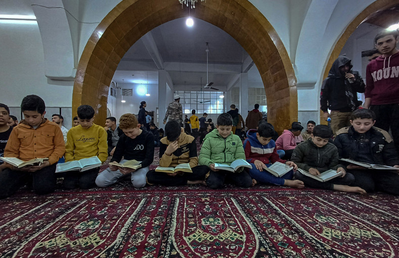 Praying Tahajjud in a mosque during Ramadan