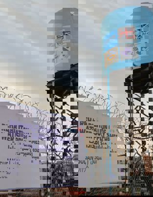 Water tank set up in Sudan