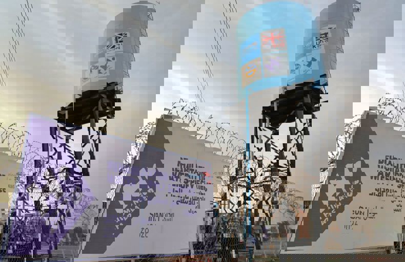 Water tank set up in Sudan