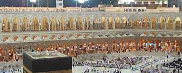 Pilgrims circling the Kaaba