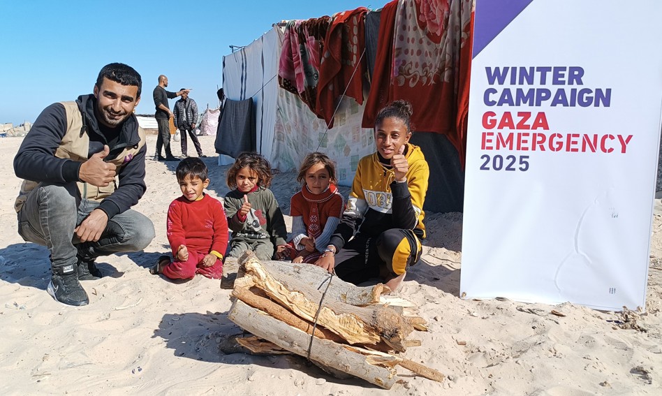 Children with firewood