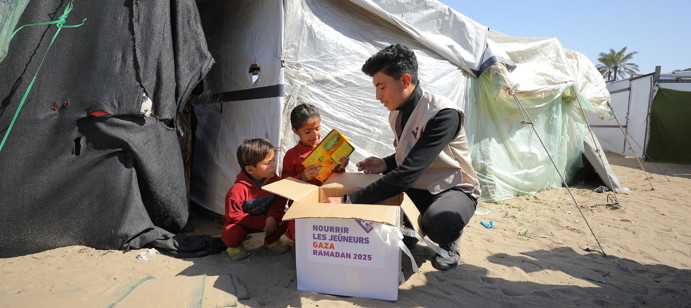 We provided 1,202 food parcels in the first 10 days of Ramadan.