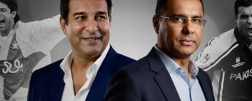Wasim Akram and Waqar Younis, standing side by side