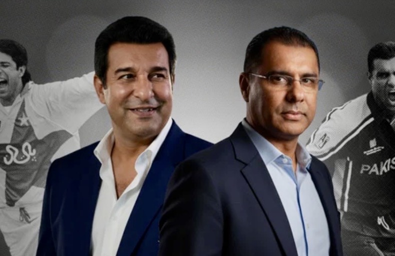 Wasim Akram and Waqar Younis, standing side by side