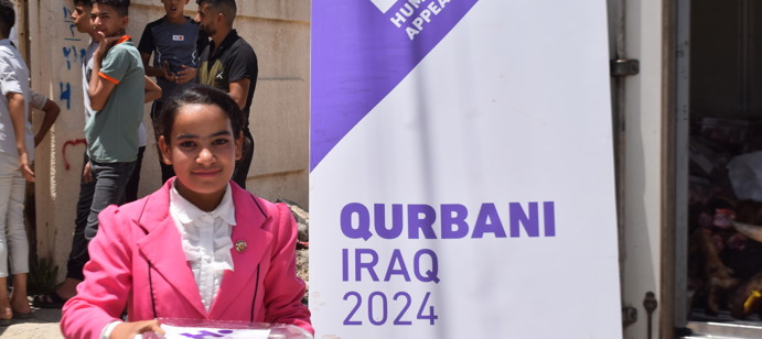 In Iraq, 205 families received 4kg of beef each.