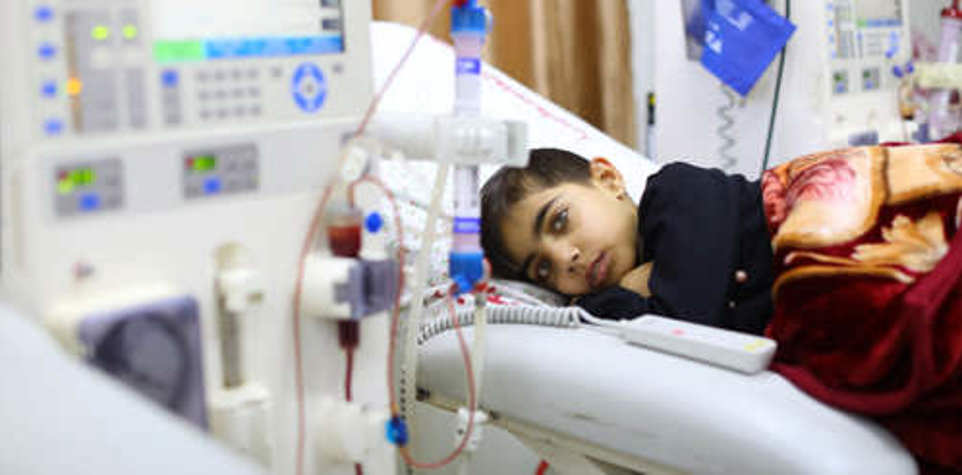 Young boy in Gaza in need of water