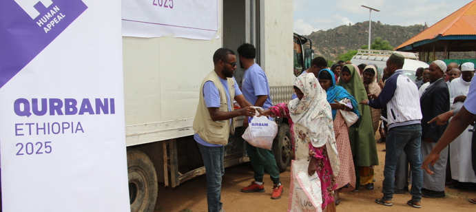 In Ethiopia, 1,848 families received 2kg of beef each.  