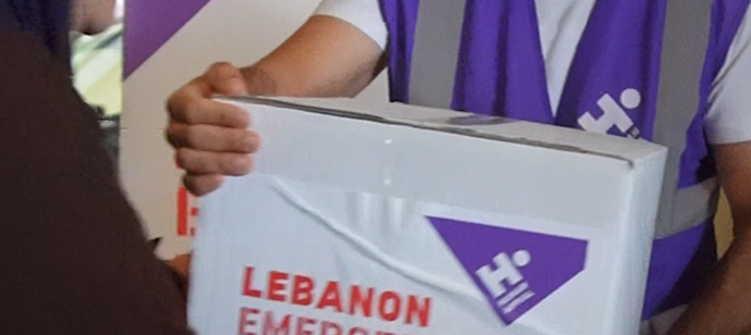 On 2nd October, we distributed 50 food parcels in Saida.