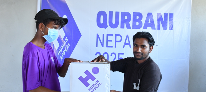 In Nepal, 5,260 families received 4.5 kilograms of beef each.