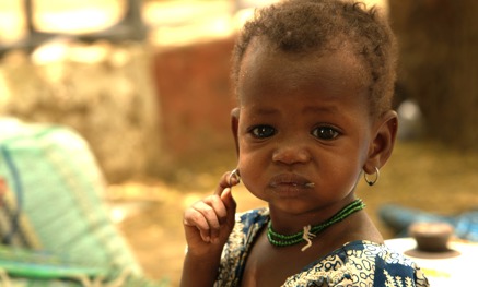 Child looking at the camera