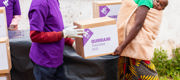 In Tanzania, 681 families received 4kg of goat meat each.  
