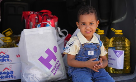 child with parcel