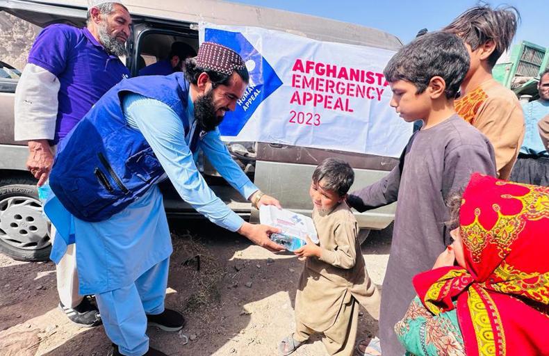 Distribution in progress in Afghanistan.
